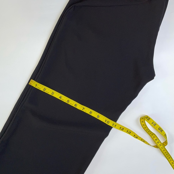 Amanda Uprichard Black Flat Front Straight Pants Size S Hight Waist Wide Leg - Picture 15 of 16